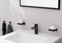 Смеситель для раковины Hansgrohe Logis 100 71100670 матовый черный