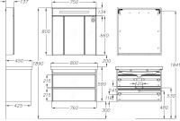 Тумба с раковиной Opadiris Фреш 80 белая