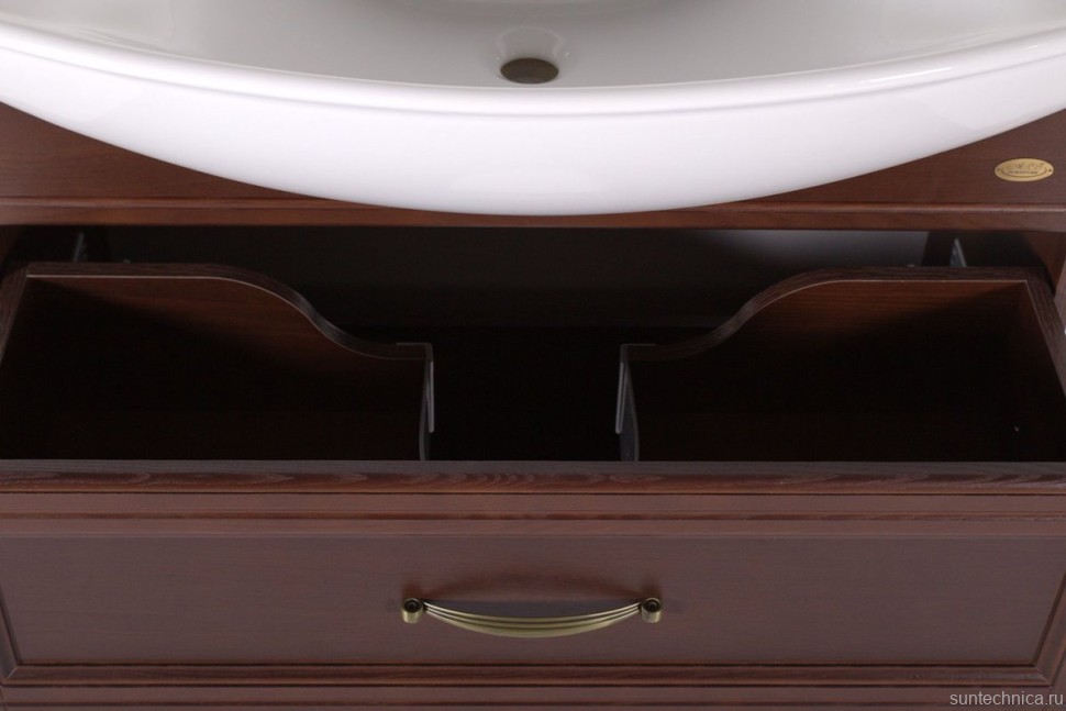 Тумба с раковиной ASB-Woodline Берта 85 орех антикварный