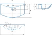 Тумба с раковиной ASB-Woodline Берта 85 орех антикварный