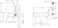 Гигиенический душ Lemark Linara LM0418C со смесителем, хром