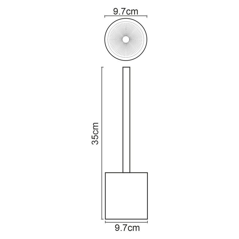Ершик для унитаза Wasserkraft Neime K-1927 черный, белый