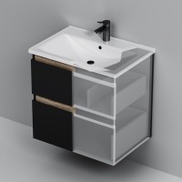 Тумба под раковину без столешницы AM.PM X-Joy 65, подвесная, черная матовая