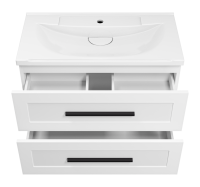 Тумба под раковину без столешницы Misty Модерн 80 подвесная, матовая белая