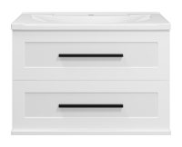 Тумба под раковину без столешницы Misty Модерн 80 подвесная, матовая белая