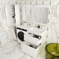 Мебель для ванной комнаты Style Line Даллас 130 Люкс Plus напольная, белая R