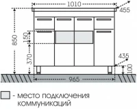 Тумба под раковину СаНта Родос (Фостер) 100 напольная Тумба под раковину СаНта Родос (Фостер) 100 напольная