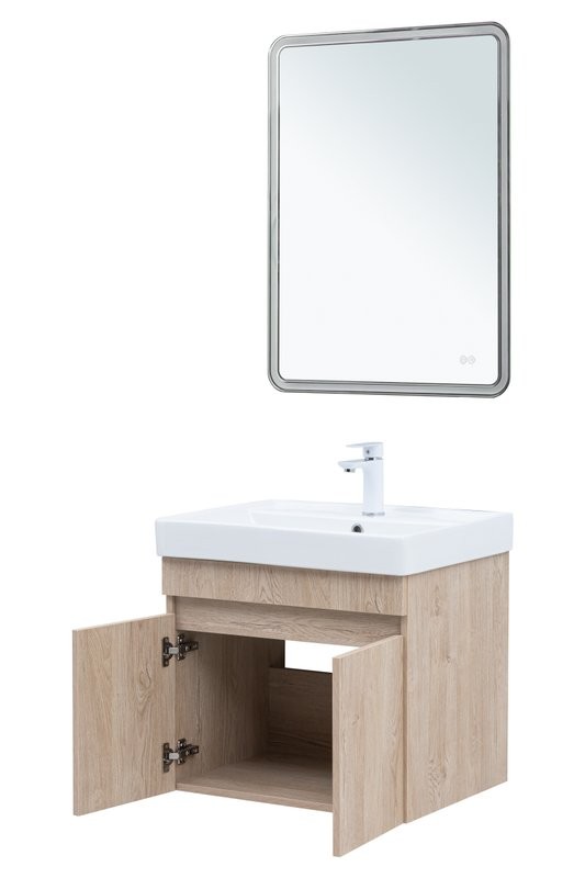 Мебель для ванной комнаты Aquanet Оптима 60 подвесная, дуб светлый