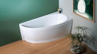 Акриловая ванна Ravak Avocado R 150x75 см, угловая, правая, пристенная, белая, асимметричная, на ножках