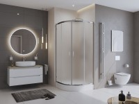 Душевой уголок BelBagno Uno -195 R 2 90 P Cr стекло текстурное