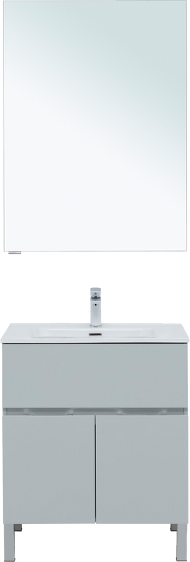 Мебель для ванной комнаты Aquanet Алвита 70 напольная, серая