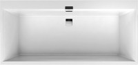 Акриловая ванна Villeroy & Boch Squaro Edge 12 UBQ180SQE2DV-01 180x80 см, встраиваемая, цвет альпийский белый, на ножках, со сливом-переливом