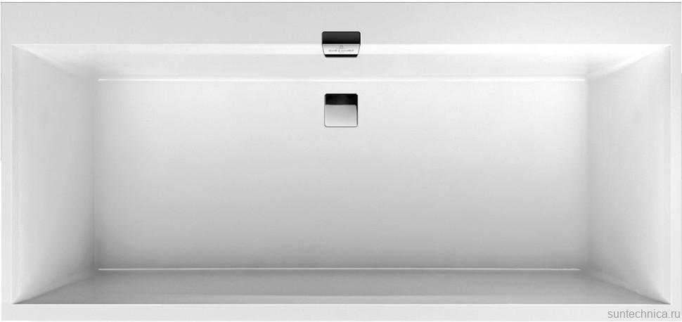 Акриловая ванна Villeroy & Boch Squaro Edge 12 UBQ180SQE2DV-01 180x80 см, встраиваемая, цвет альпийский белый, на ножках, со сливом-переливом