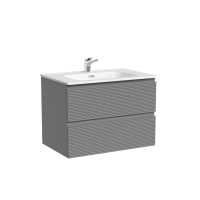 Тумба с раковиной Sancos Folk 70 ergraut soft, раковина CN7007