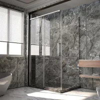 Душевой уголок Veconi Premium Trento PTC-SP-40CH 140x80, профиль хром, стекло прозрачное