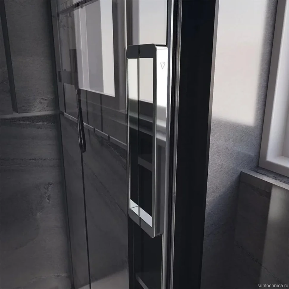 Душевой уголок Veconi Premium Trento PTC-SP-40CH 140x80, профиль хром, стекло прозрачное