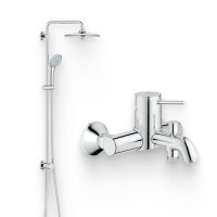 Душевой комплект Смеситель Grohe BauClassic 32865000 + Стойка Euphoria 27421002 Душевой комплект Смеситель Grohe BauClassic 32865000 + Стойка Euphoria 27421002