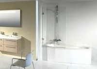 Акриловая ванна Riho Delta R 150x80 см, угловая, правая, пристенная, белая, пятиугольная, с каркасом, со сливом-переливом