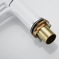 Смеситель для раковины Shevanik S8101F белый, хром