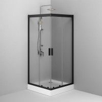Душевой уголок AM.PM Gem W90G-403-090BT 90x90, профиль черный