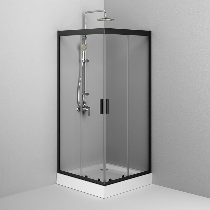 Душевой уголок AM.PM Gem W90G-403-090BT 90x90, профиль черный