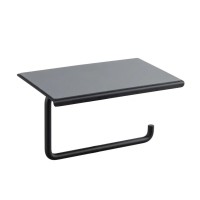 Держатель для туалетной бумаги с полочкой Shevanik SZ15H, черный Держатель для туалетной бумаги с полочкой Shevanik SZ15H, черный