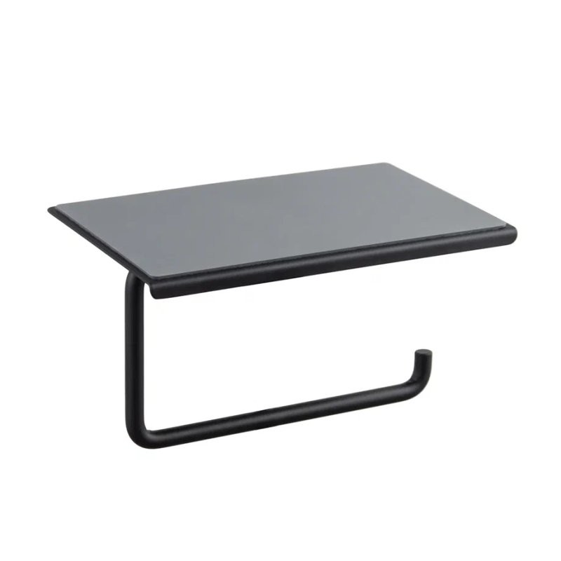 Держатель для туалетной бумаги с полочкой Shevanik SZ15H, черный