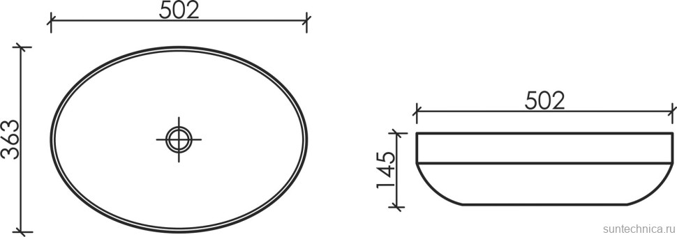 Накладная раковина Ceramicanova Element CN6056MB черная матовая