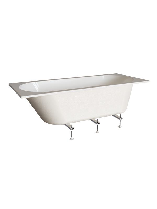 Акриловая ванна Radomir Вальс Ангосто 170x70 см, встраиваемая, белая, на ножках