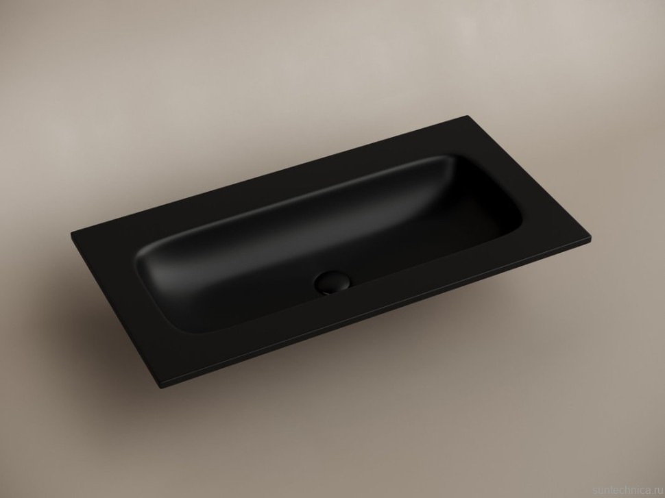 Мебельная раковина Ceramicanova Grace прямоугольная 91см без отверстия под смеситель 910*457*137 черный матовый CN7019MBwx