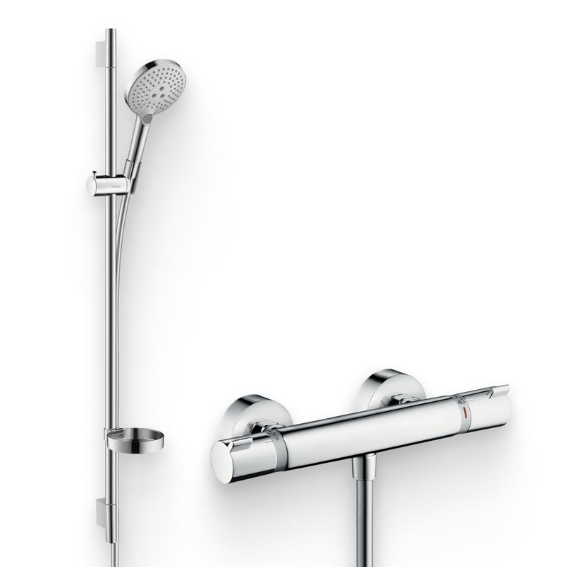 Душевой комплект Термостат Hansgrohe Ecostat Comfort 13116000, для душа + Гарнитур Raindance Select S 120 3iet 26631000