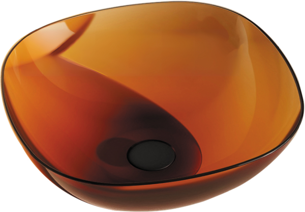 Накладная раковина Abber Kristall AT2806Opal коричневая