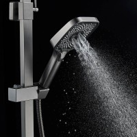 Душевая стойка Shevanik S7036T оружейная сталь