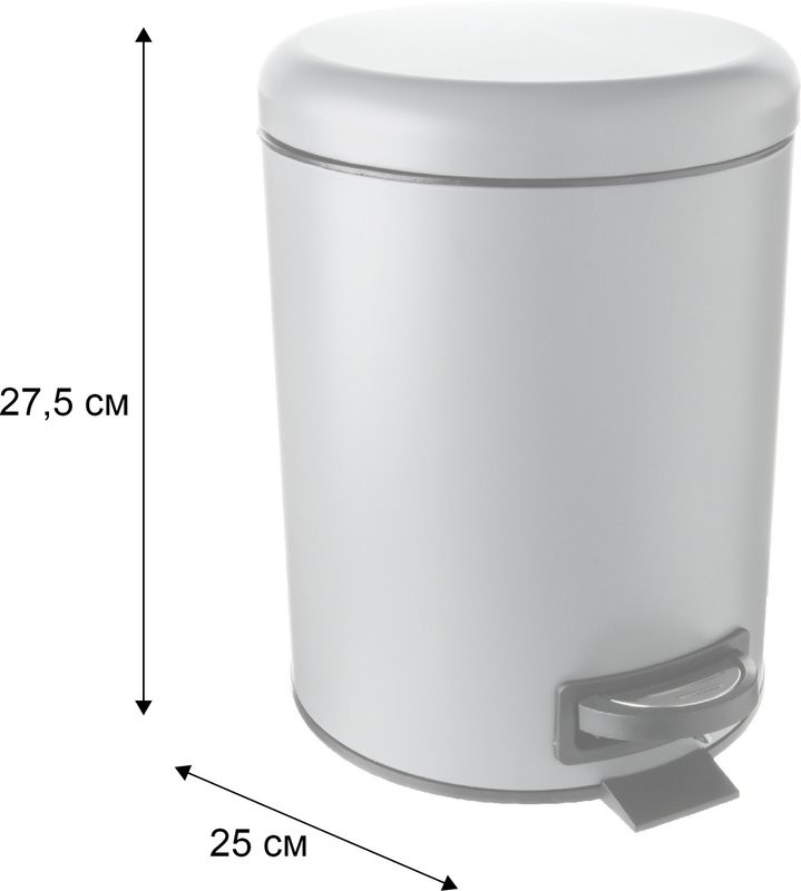 Мусорное ведро Fixsen 34024K серое