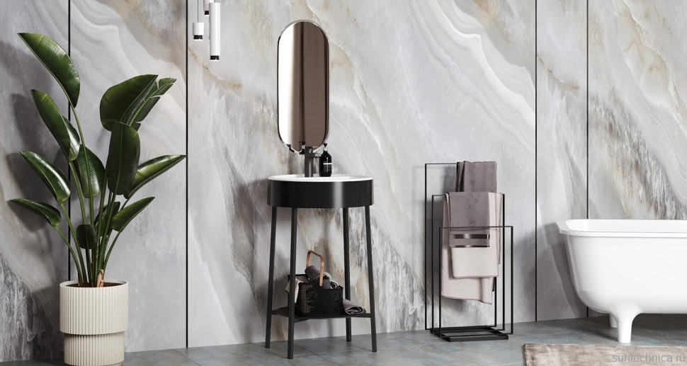 Мебель для ванной комнаты Belux Эвора 53 напольная, черная матовая