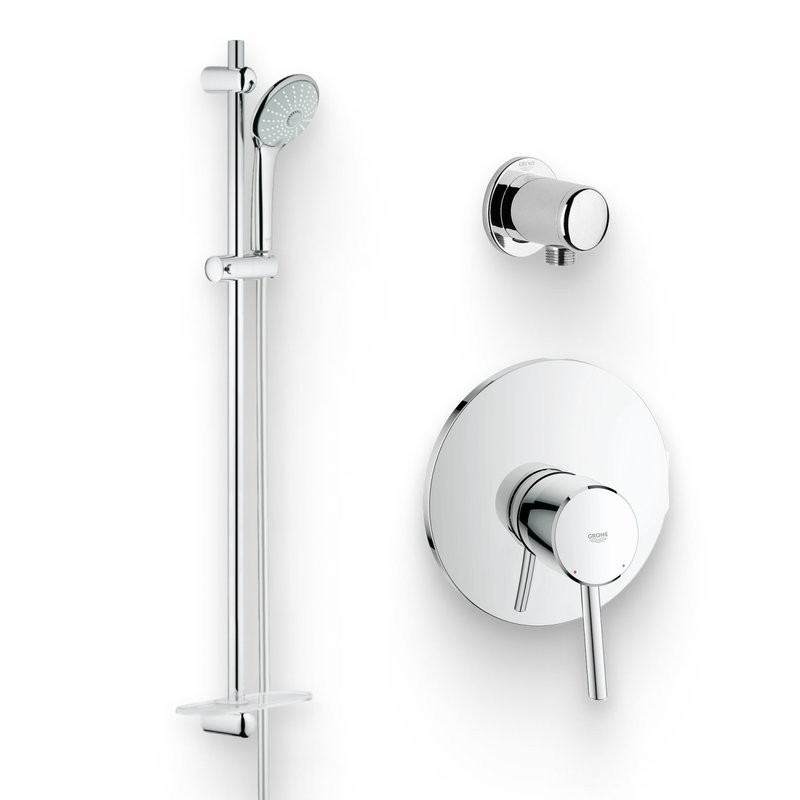 Душевой комплект Смеситель Grohe Concetto 32213001 С ВНУТРЕННЕЙ ЧАСТЬЮ + Гарнитур Euphoria 110 Massage 27226001 + Подключение Relexa Plus Relexa plus 28671000