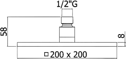 Верхний душ Paffoni Syncro ZSOF075NO черный матовый