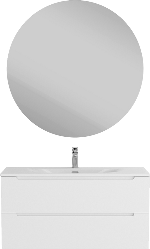 Мебель для ванной комнаты BelBagno Etna 100 bianco lucido, раковина BB-8099-120-2