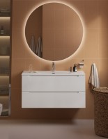 Мебель для ванной комнаты BelBagno Etna 100 bianco lucido, раковина BB-8099-120-2