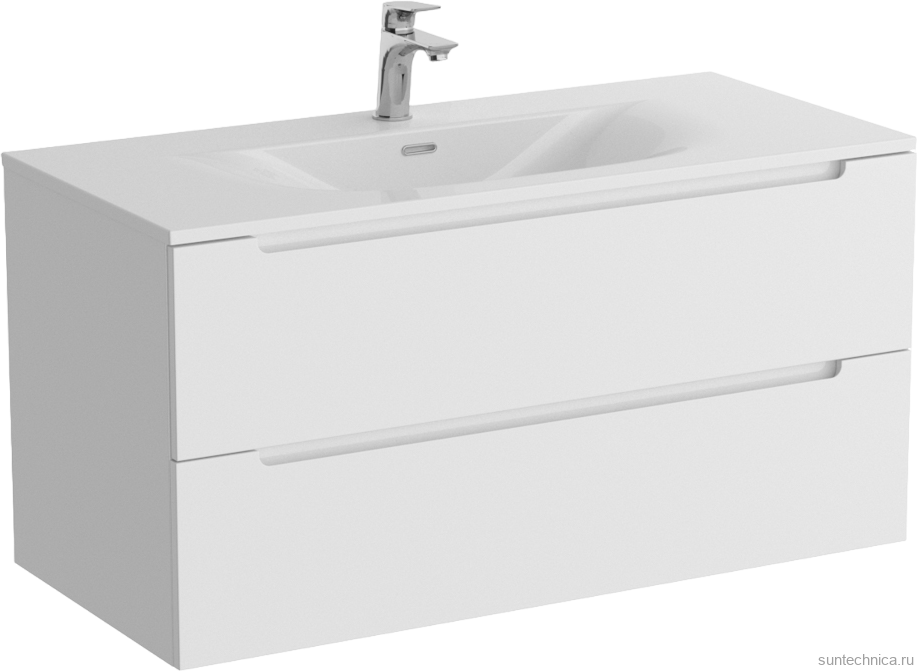 Мебель для ванной комнаты BelBagno Etna 100 bianco lucido, раковина BB-8099-120-2