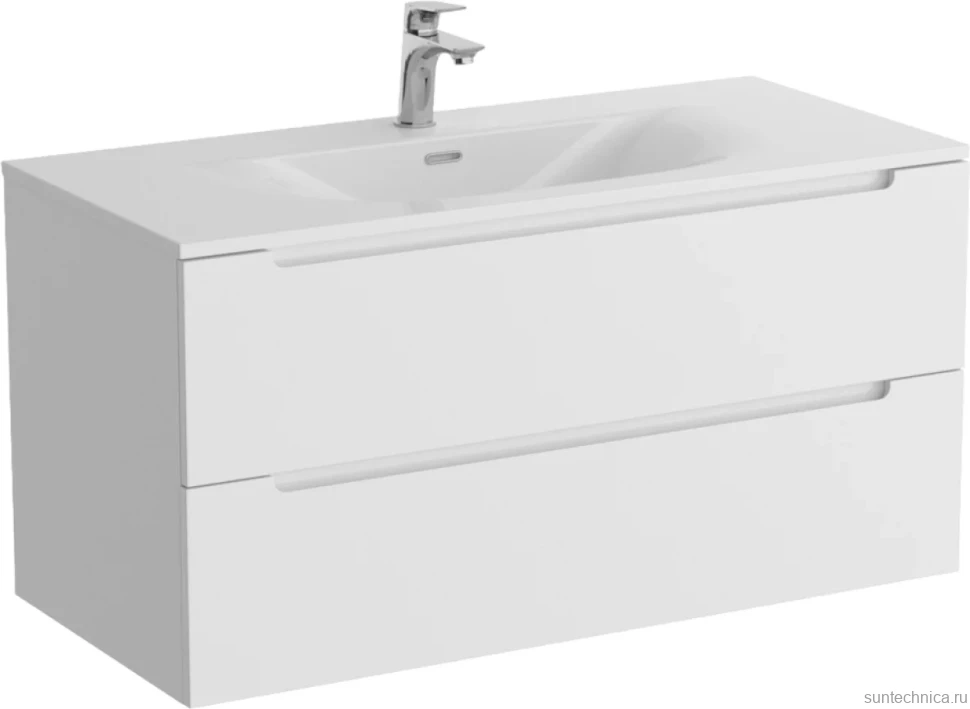 Мебель для ванной комнаты BelBagno Etna 100 bianco lucido, раковина BB-8099-120-2
