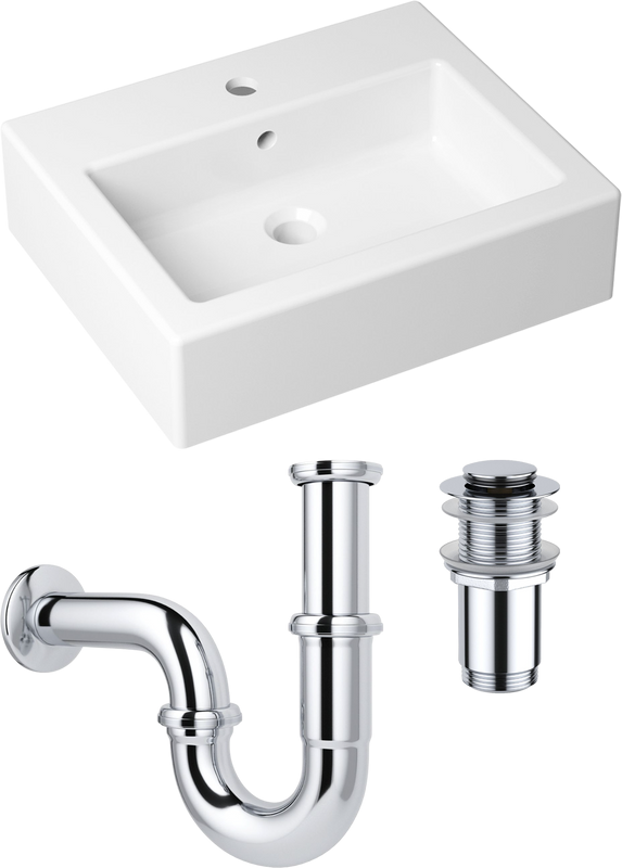 Комплект Накладная раковина Lavinia Boho Bathroom Sink 33311014 + Донный клапан Wellsee Drainage System 182134000 хром + Сифон 182102000 хром