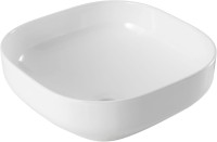 Накладная раковина Aquanet Elegant 326058 38 глянцевая белая, квадратная, искусственный камень