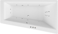 Акриловая ванна Excellent Sfera WAEX.SFP17.SMART.CR P 170x100 см, угловая, правая, встраиваемая, с гидромассажем, белая, асимметричная, с каркасом, со сливом-переливом