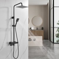 Душевая стойка Shevanik S3096H с термостатом, черный