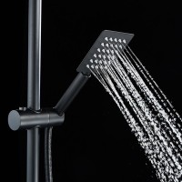 Душевая стойка Shevanik S3096H с термостатом, черный