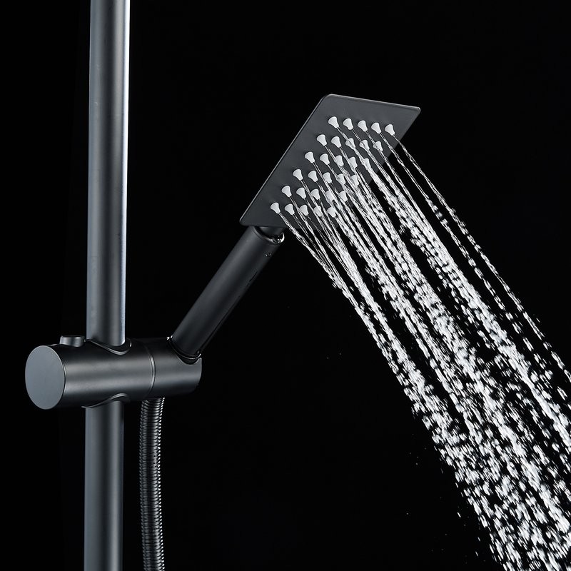 Душевая стойка Shevanik S3096H с термостатом, черный