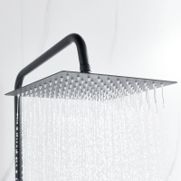 Душевая стойка Shevanik S3096H с термостатом, черный