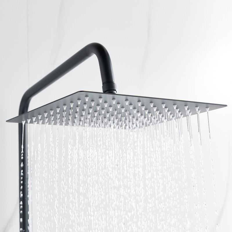 Душевая стойка Shevanik S3096H с термостатом, черный