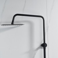 Душевая стойка Shevanik S3096H с термостатом, черный